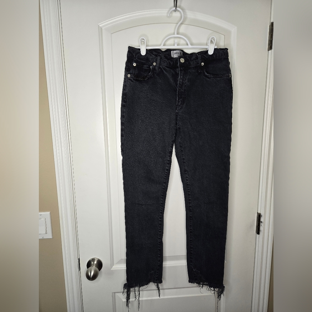 18. AGOLDE Black Straight Jeans – Size 28 – Great Preloved Condition